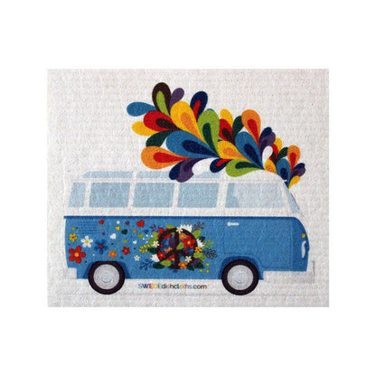 Swedish Dishcloth Flower Power Bus