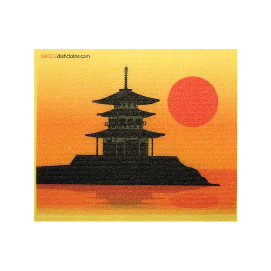 Swedish Dishcloth Pagoda Silhouette