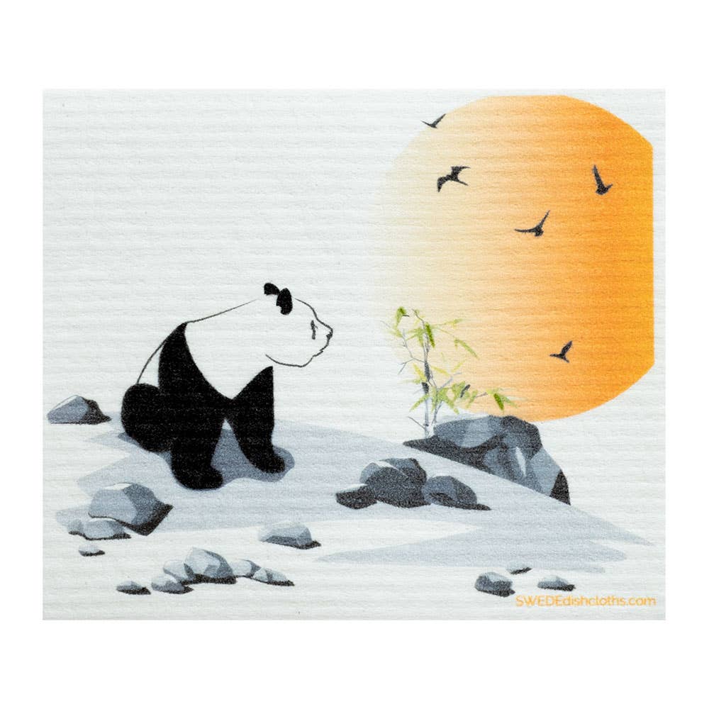 Swedish Dishcloth Panda and Birds