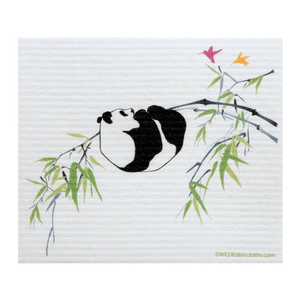 Swedish Dishcloth Panda in Tree